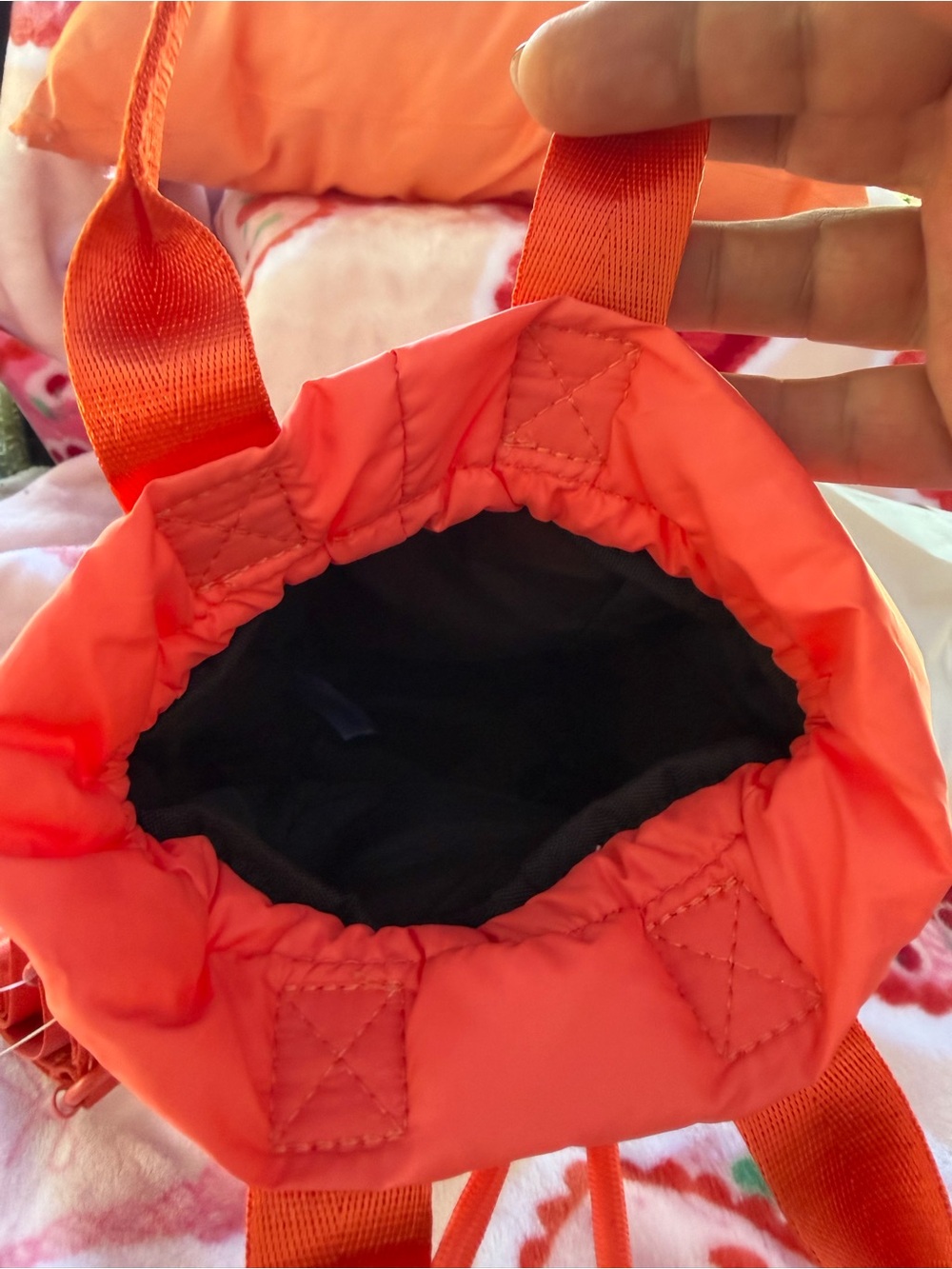 Wildfox Coral Orange Mini Crossbody Backpack - NWT - Picture 2 of 6